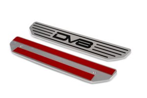 Jeep Wrangler Sill Plates - Rear - DV8 Offroad - DV8 Logo - Black - `18-`20